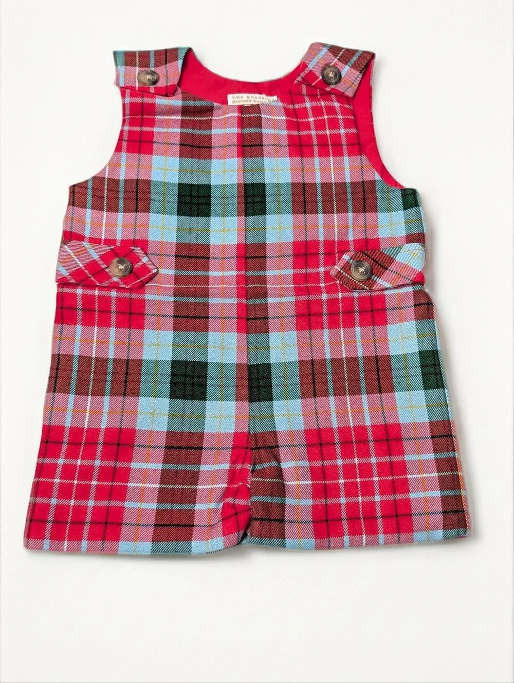 NWT TBBC The Beaufort Bonnet Company Jack Keene Jon Jon Plaid 18-24M